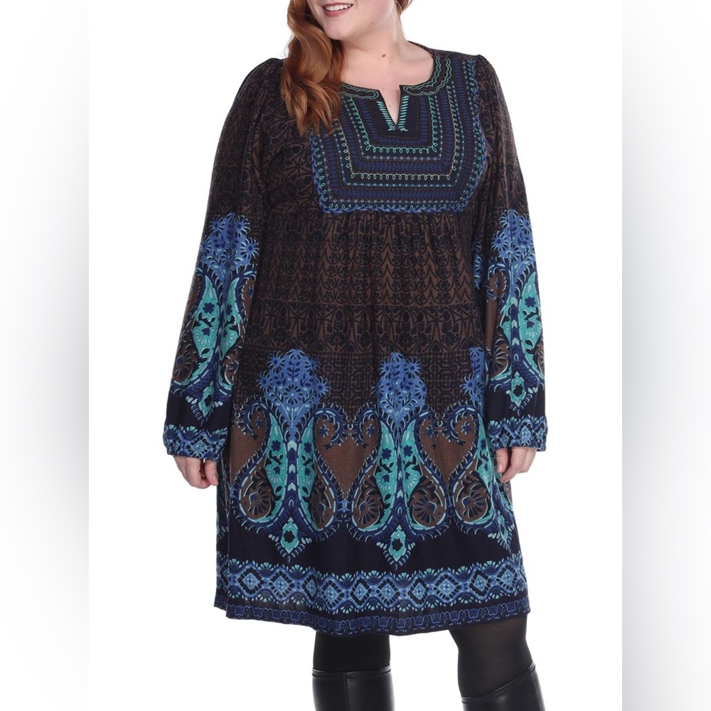 White Mark Phebe Embroidered Dress